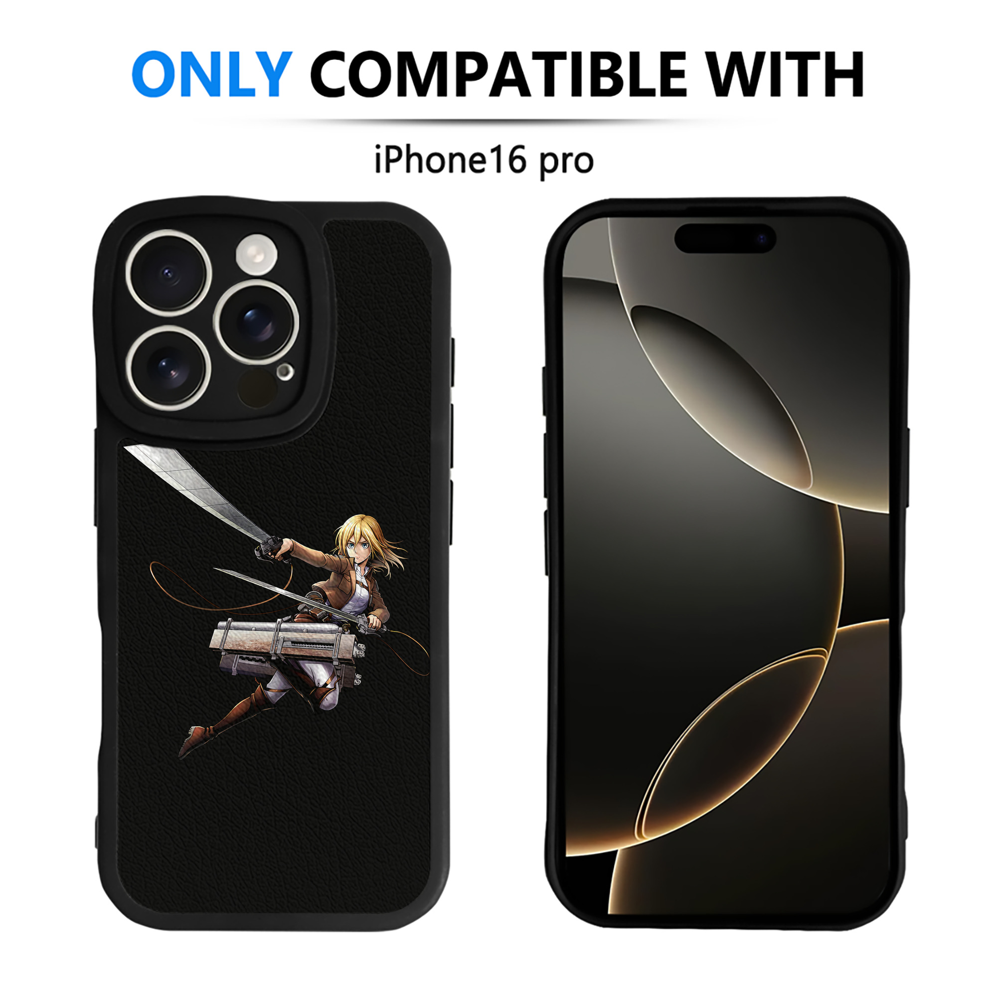 （画像用） 進撃の巨人 クリスタ·レンズ Attack on Titan Christa Lenz 【iPhone 16シリーズ対応】シリコンスマホケース（レザー調） 材質：シリコン
